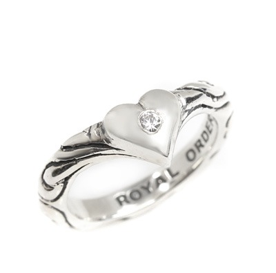 【本国オーダー・受注生産】Ribbon Tiara Band w/ Heart w/ 1 CZ