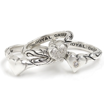 【本国オーダー・受注生産】Ribbon Tiara Band w/ Heart w/ Pave CZ Heart