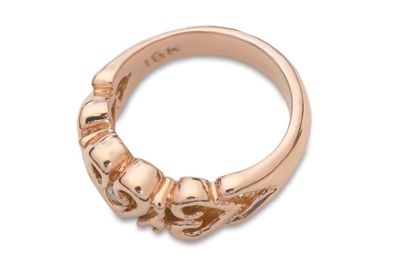 HEART BAND WITH DIAMOND 18K PINK GOLD