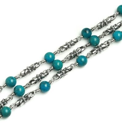 【本国オーダー・受注生産】TRIPLE STRAND LILY W/ TURQUOISE
