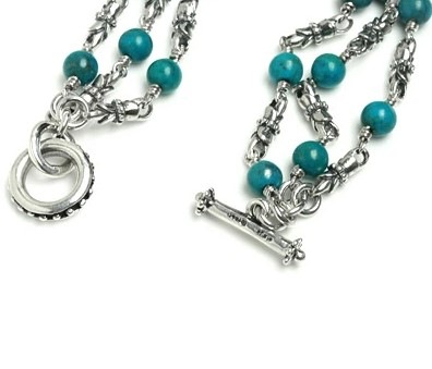 【本国オーダー・受注生産】TRIPLE STRAND LILY W/ TURQUOISE