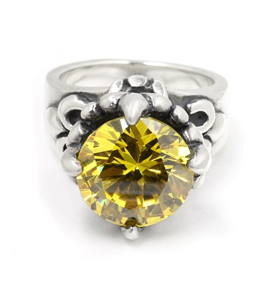 SOLITAIRE RING Silver Ring setwith CZ 【OUTLET】