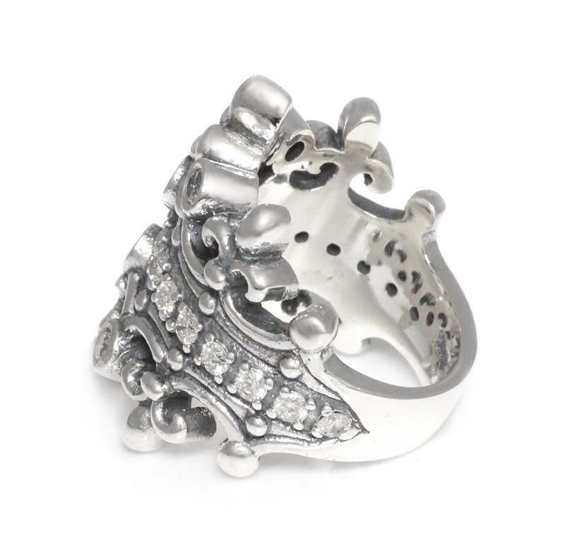 ロイヤルオーダー　ダブルティアラ スカル　リング　 order ダイヤ ロイヤルオーダー 【本国オーダー・受注生産】DOUBLE TIARA w/ Diam