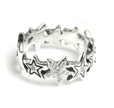 【本国オーダー・受注生産】Starshine Thin Band w/Pave Diamonds