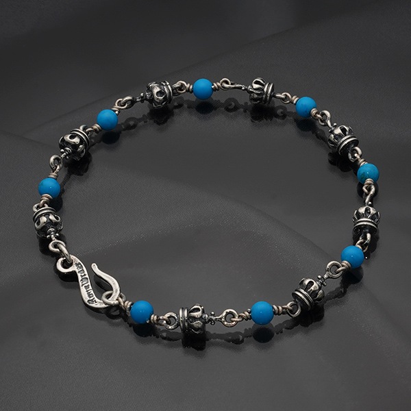 【本国オーダー・受注生産】Tiny Royal Crown & Turquoise beads Alternate