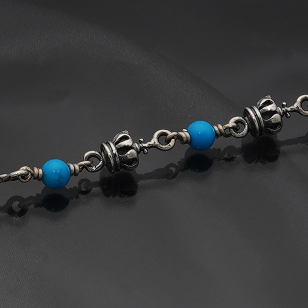 【本国オーダー・受注生産】Tiny Royal Crown & Turquoise beads Alternate