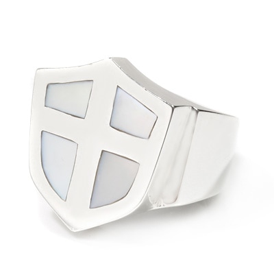 SHIELD & CROSS W/ MOTHER OF PEARL