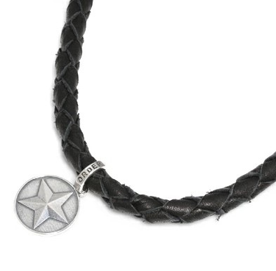 Thick Braided Necklace with crown tips and sp920