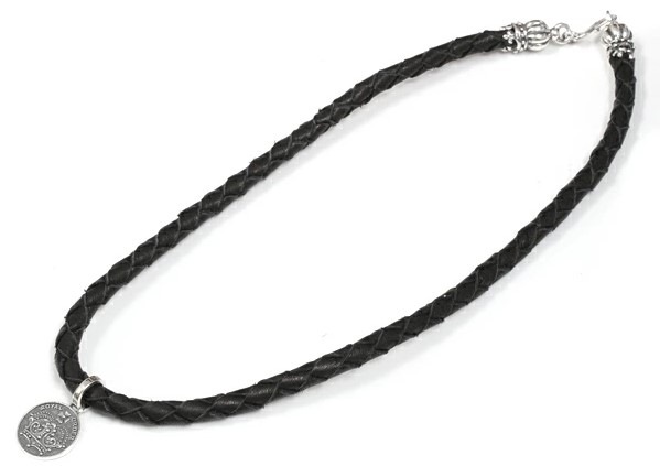 Thick Braided Necklace with crown tips and sp920