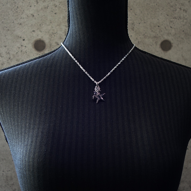 【本国オーダー・受注生産】SMALL SOLID STAR W/CROWN W/CZ JUMP RING