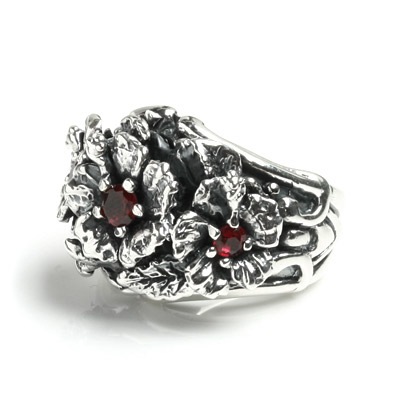 MAUI TRIPLE HIBISCUS w/ 3 CZ