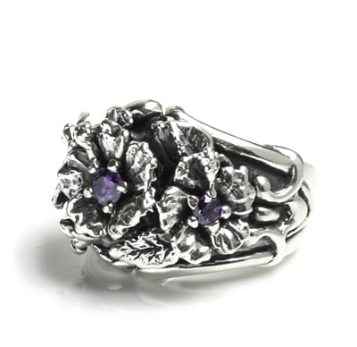 MAUI TRIPLE HIBISCUS w/ 3 CZ