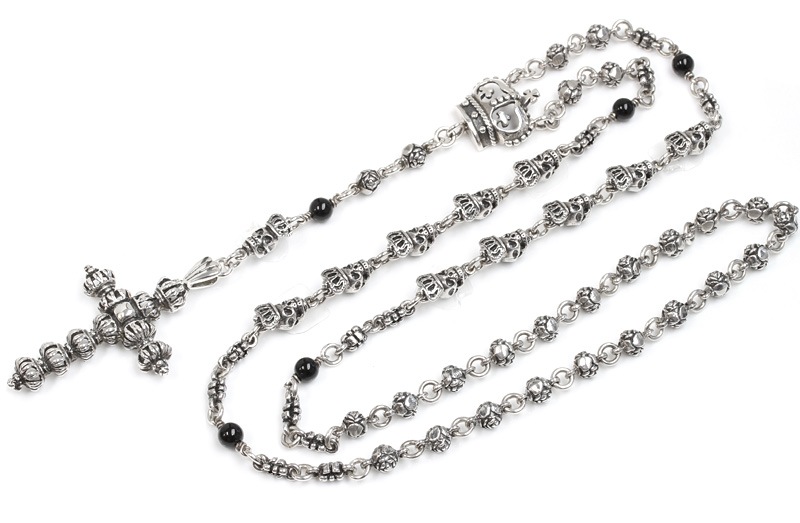 【本国オーダー・受注生産】ROSES, SKULLS & BEADS w/ CROSS, ROSES, SKULL & BEAD DROP