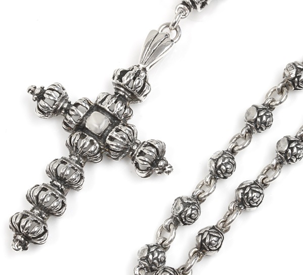 【本国オーダー・受注生産】ROSES, SKULLS & BEADS w/ CROSS, ROSES, SKULL & BEAD DROP