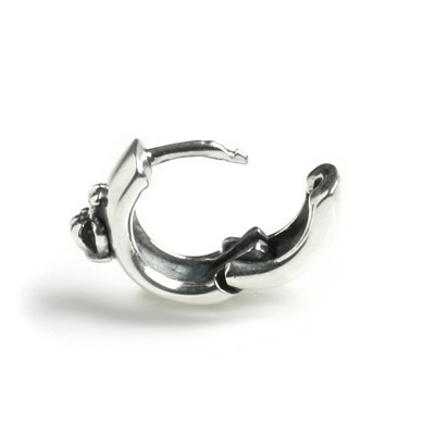 【本国オーダー・受注生産】SMALL ROUND EARRING W CROWN(1個単位)