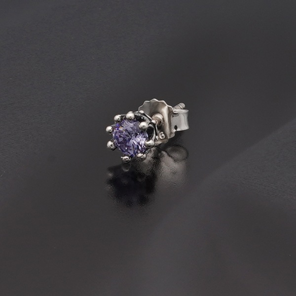 TINY CROWN STONE STUDS（1個単位)