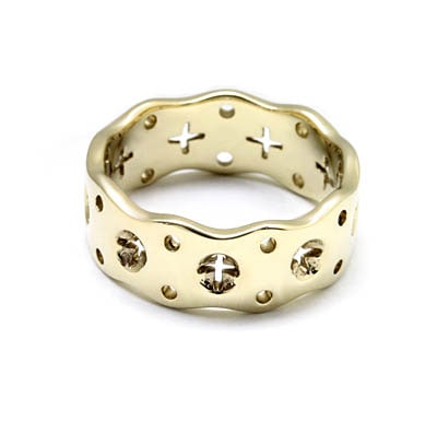 HOLY CROSS 18KCHMPAGNE GOLD