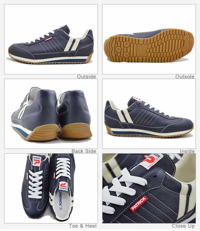 43【PATRICK】パトリック　マラソン　MARATHON　ネイビー パトリック マラソン・パンチング ネイビー PATRICK MARATHON-PU