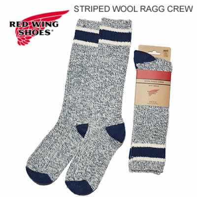 RED WING レッドウィング Striped Wool Ragg Crew SLATE SOCKS ソックス ブーツ用 靴下