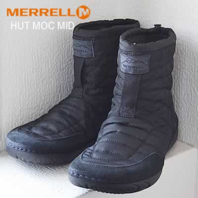 ★40％OFF★MERRELL メレル メンズ/レディース HUT MOC MID BLACK ブーツ 靴 スニーカー
