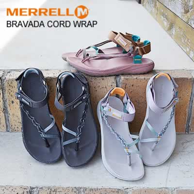 ★35％OFF★MERRELL メレル レディース BRAVADA CORD WRAP ブラバーダ コード ラップ BLACK/ MARRON/PALOMA ブラック/マロン/パロマ 靴 スニーカー ウィメンズ サンダル シューズ