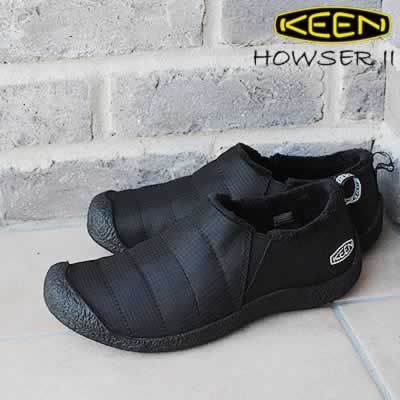 KEEN キーン レディース HOWSER II ハウザーツー TRIPPLE BLACK トリプルブラック スリップオン 靴 スニーカー シューズ アウトドア キャンプ コンフォート【返品交換送料無料】