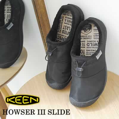 KEEN ������ ��ǥ����� HOWSER III SLIDE �ϥ����� ���꡼ ���饤�� BLACK SMOOTH NYLON �֥�å� ���ࡼ�� �ʥ����� �����å� ����åץ��� �� ���ˡ����� ���塼�� �����ȥɥ� ������ ����ե����� �����ʸ�����̵����