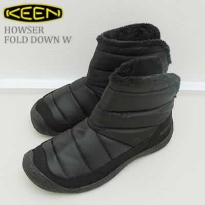 30%OFF KEEN キーン レディース HOWSER FOLD DOWN ハウザーフォールド ダウン BLACK ブラック ブーツ 靴 スニーカー シューズ アウトドア キャンプ コンフォート