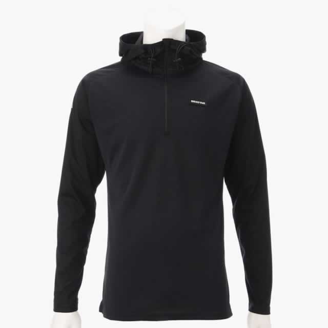 【即納】BRIEFING GOLF ブリーフィング ゴルフ ハーフジップ フーディ MS WR HALF ZIP HOODIE ブラック パーカー　メンズ 【正規取扱店】ルフエ ruffue