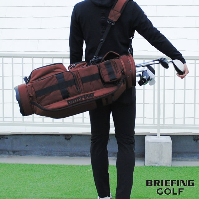 【即納】BRIEFING GOLF ブリーフィング ゴルフ キャディバッグ CR-6 #2 HOL BROWN ブラウン メンズ レディース　【正規取扱店】ルフエ ruffue 3kg 8.5口径