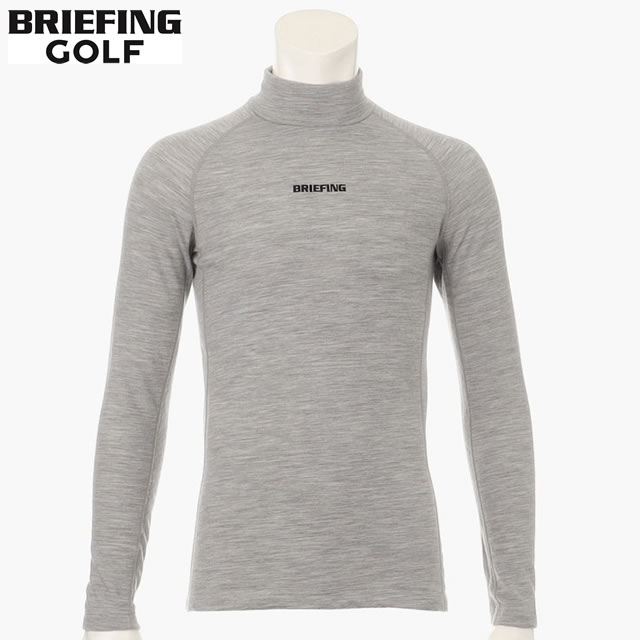 【即納】BRIEFING GOLF ブリーフィング ゴルフ HOL MS WOOL HEAT UNDER SHIRT メンズ ウール ヒート アンダー シャツ GRAY グレー インナー メンズ 【正規取扱店】ルフエ ruffue