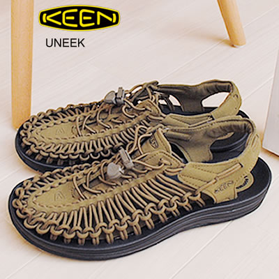 KEEN キーン UNEEK ユニーク DARK OLIVE/BLACK ダークオリーブ/ブラック サンダル 靴 スニーカー シューズ アウトドア キャンプ コンフォート 【返品交換送料無料】
