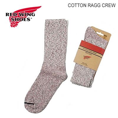 RED WING åɥ Cotton Ragg Crew Socks åȥ󡦥饰롼å Hot Burgundy ۥåȡСǥ MADE IN USA֡ 