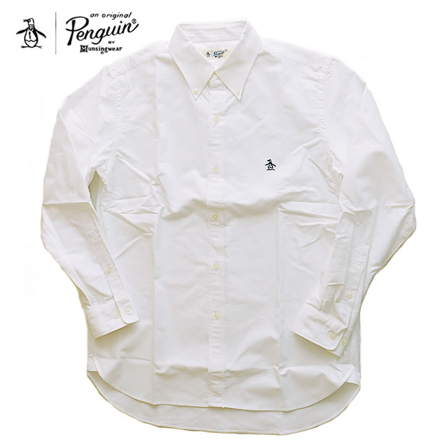 30%OFF 【即納】Penguin by Munsingwear ペンギン バイ マンシングウェア OXFORD B.D. SHIRT オックスフォード ボタン ダウン シャツ WHITE ホワイト メンズ 【正規取扱店】