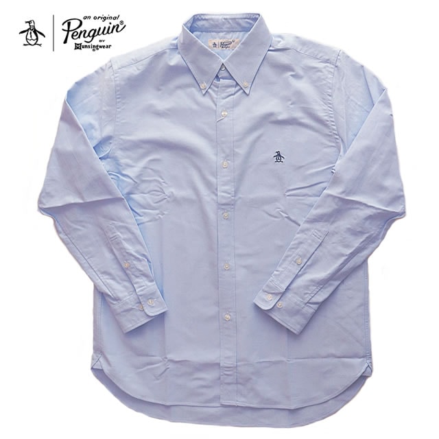 30%OFF【即納】Penguin by Munsingwear ペンギン バイ マンシングウェア OXFORD B.D. SHIRT オックスフォード ボタン ダウン シャツ BLUE ブルー メンズ 【正規取扱店】