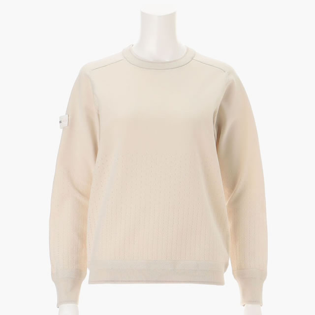 【即納】BRIEFING GOLF ブリーフィング ゴルフ WS WR MESH CREWNECK KNIT ウィメンズ メッシュ クルーネック ニット IVORY アイボリー レディース 【正規取扱店】ルフエ ruffue