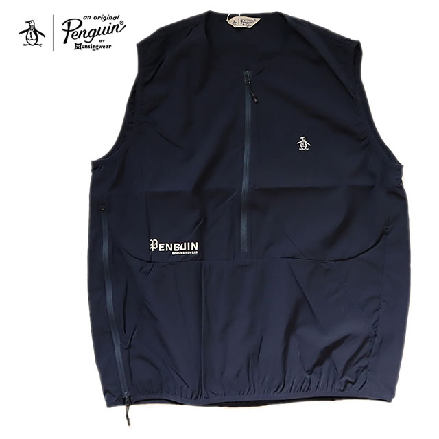 【即納】Penguin by Munsingwear ペンギン バイ マンシングウェア UTILITY PULLOVER VEST ユーティリティ プルオーバー ベスト NAVY ネイビー メンズ 【正規取扱店】