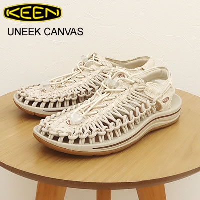 KEEN キーン ウィメンズ UNEEK CANVAS ユニーク キャンバス Natural Canvas/Birch ナチュラル キャンバス/バーチ サンダル 靴 スニーカー シューズ アウトドア キャンプ コンフォート レディース 【返品交換送料無料】