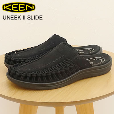 KEEN キーン UNEEK II SLIDE ユニーク ツー スライド BLACK/BLACK ブラック/ブラック サンダル 靴 スニーカー シューズ アウトドア キャンプ コンフォート 【返品交換送料無料】