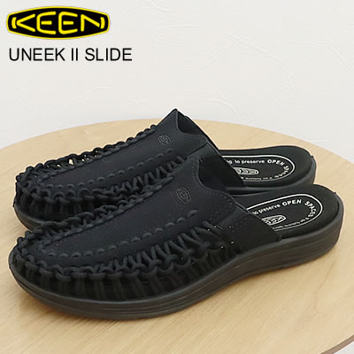 KEEN キーン ウィメンズ UNEEK II SLIDE ユニーク ツー スライド ユニーク BLACK/BLACK ブラック/ブラック サンダル 靴 スニーカー シューズ アウトドア キャンプ コンフォート レディース 【返品交換送料無料】