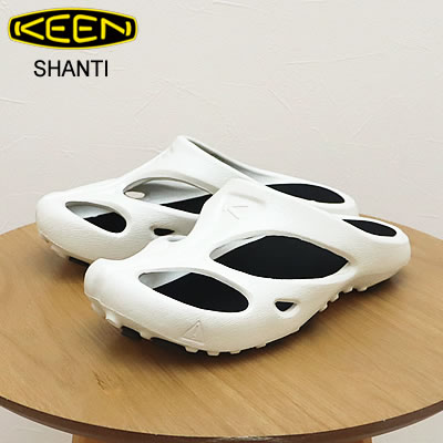 KEEN キーン ウィメンズ SHANTI シャンティ サンダル White/Black ホワイト/ブラック 靴 シューズ アウトドア キャンプ コンフォート レディース 抗菌防臭加工 【返品交換送料無料】