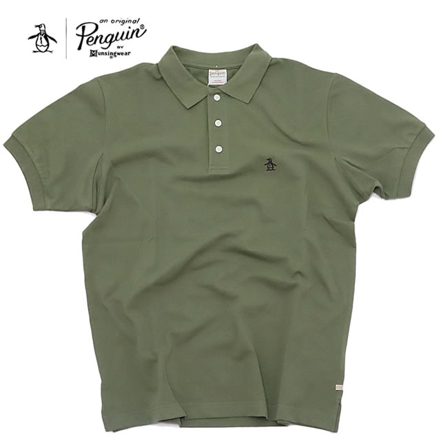 【即納】Penguin by Munsingwear ペンギン バイ マンシングウェア STYLE 2833 60'S GUSSET SET IN POLO SHIRT スタイル2833 60'Sガゼットセットインポロシャツ KHAKI カーキ メンズ ゴルフ【正規取扱店】