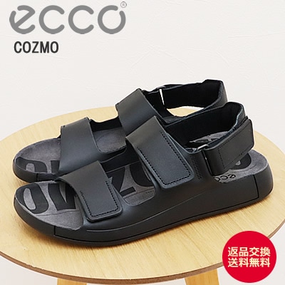 美品【ECCO エコー】コークスフィア レザーサンダル 黒 41 メンズ 美品【ECCO エコー】コークスフィア レザーサンダル 黒 41