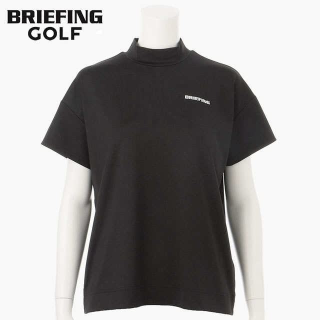 【即納】BRIEFING GOLF ブリーフィング ゴルフ WOMENS BACK LOGO LINE HIGH NECK RELAXED FIT ウィメンズ バックロゴライン ハイネック リラクスト フィット BLACK ブラック レディース 【正規取扱店】ルフエ ruffue