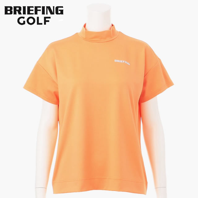 ¨ǼBRIEFING GOLF ֥꡼ե  WOMENS BACK LOGO LINE HIGH NECK RELAXED FIT  Хå饤 ϥͥå 饯 եå ORANGE  ǥ 谷Źۥե ruffue