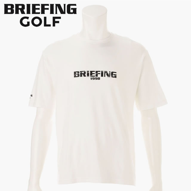 【即納】BRIEFING GOLF ブリーフィング ゴルフ ST MS LOGO T-SHIRT RELAXED FIT メンズ ロゴ Tシャツ リラックスフィット WHITE ホワイト メンズ 【正規取扱店】ルフエ ruffue