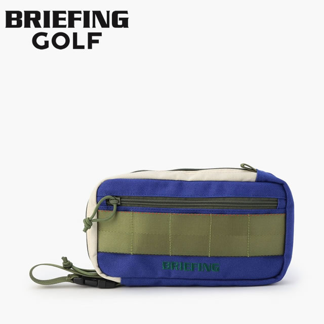 【即納】BRIEFING GOLF ブリーフィング ゴルフ RECTANGLE POUCH WL レクタングル ポーチ ウッドランド BLUE×IVORY メンズ レディース　【正規取扱店】ルフエ ruffue