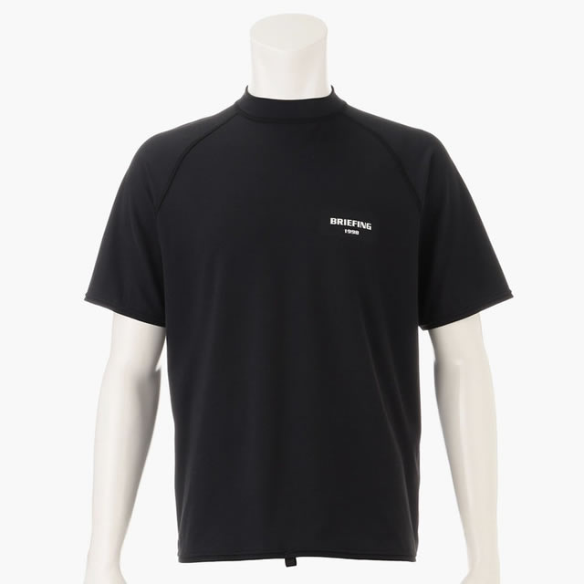 【即納】BRIEFING GOLF ブリーフィング ゴルフ ST MS LOGO MOCK NECK RELAXED FIT メンズ ロゴ モックネック リラックスフィット BLACK ブラック メンズ 【正規取扱店】ルフエ ruffue