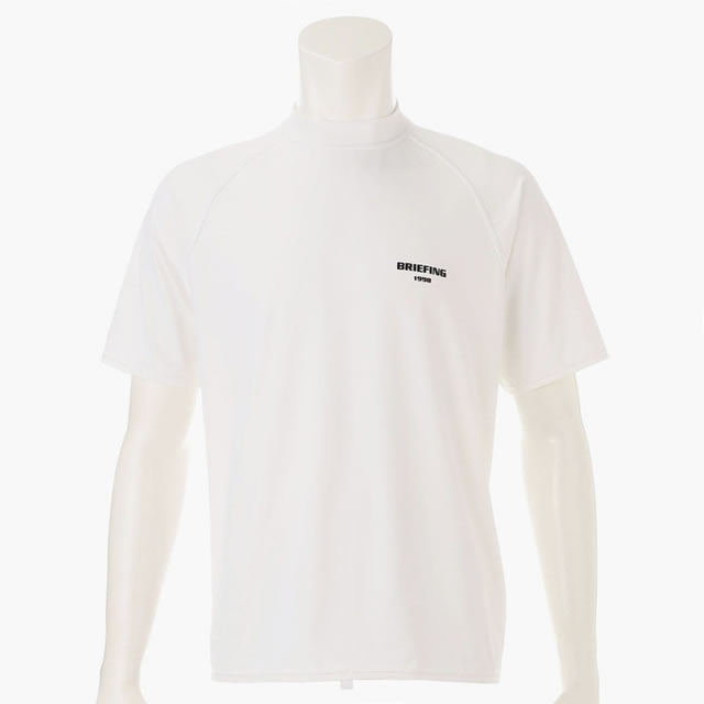 【即納】BRIEFING GOLF ブリーフィング ゴルフ ST MS LOGO MOCK NECK RELAXED FIT メンズ ロゴ モックネック リラックスフィット WHITE ホワイト メンズ 【正規取扱店】ルフエ ruffue