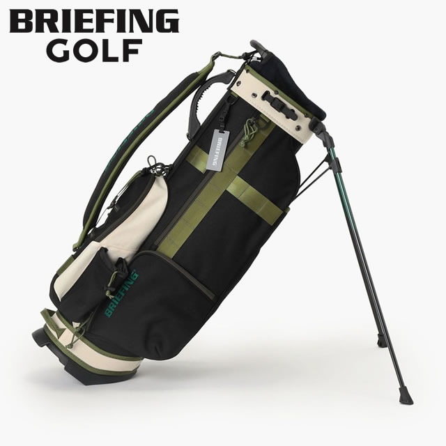 【即納】BRIEFING GOLF ブリーフィング ゴルフ キャディバッグ CR-8 #02 森 BLACK×IVORY メンズ レディース　【正規取扱店】ルフエ ruffue 3.8kg 8.5口径